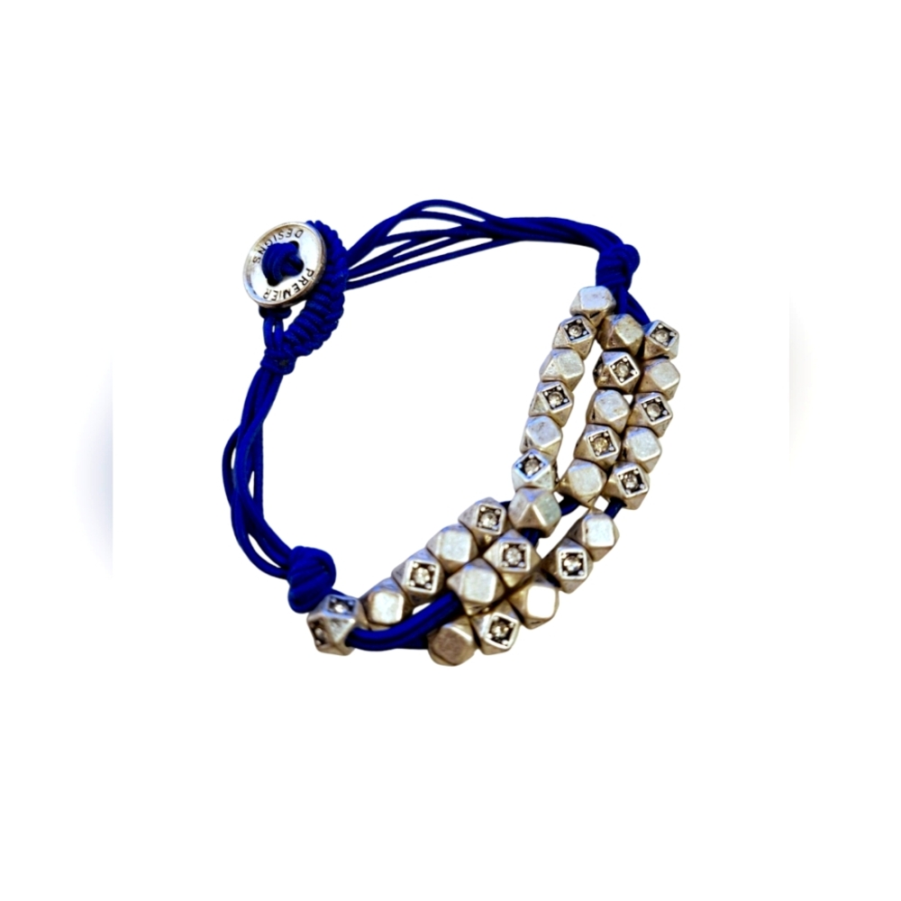 Women's Premier Designs Blue & Silver Beaded Bracelet - Picture 1 of 4
